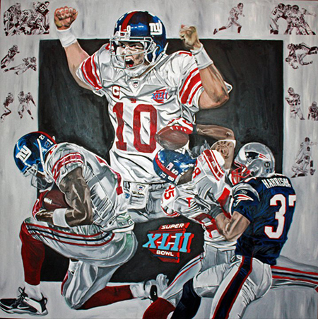Super Bowl XLII Artwork by Dave Courson