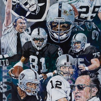 NFL Painting of the Oakland Raiders by Artist Robert Hurst