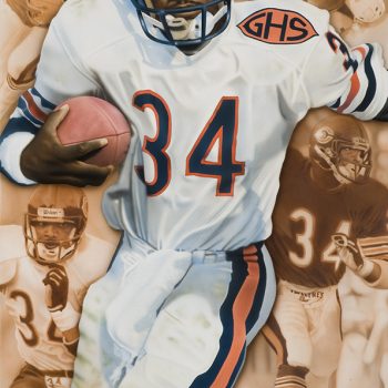 NFL Art of Chicago Bears Walter Peyton