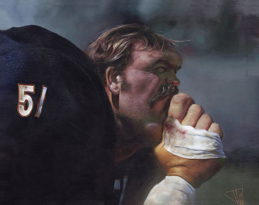 NFL Art of Chicago Bears Linebacker Dick Butkus