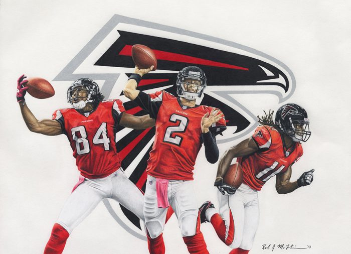 NFL Painting of the Atlanta Falcons