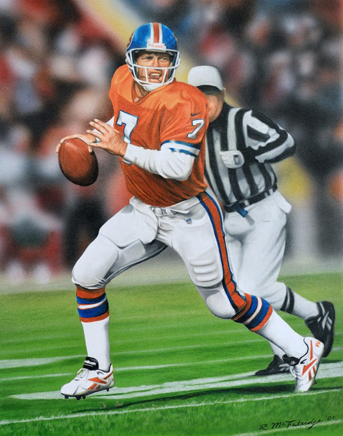 NFL Painting of John Elway