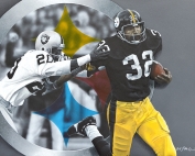 NFL Art of the Pittsburgh Steelers vs the Oakland Raiders