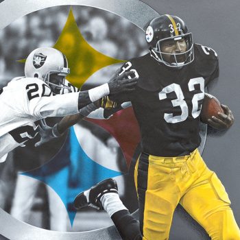 NFL Art of the Pittsburgh Steelers vs the Oakland Raiders